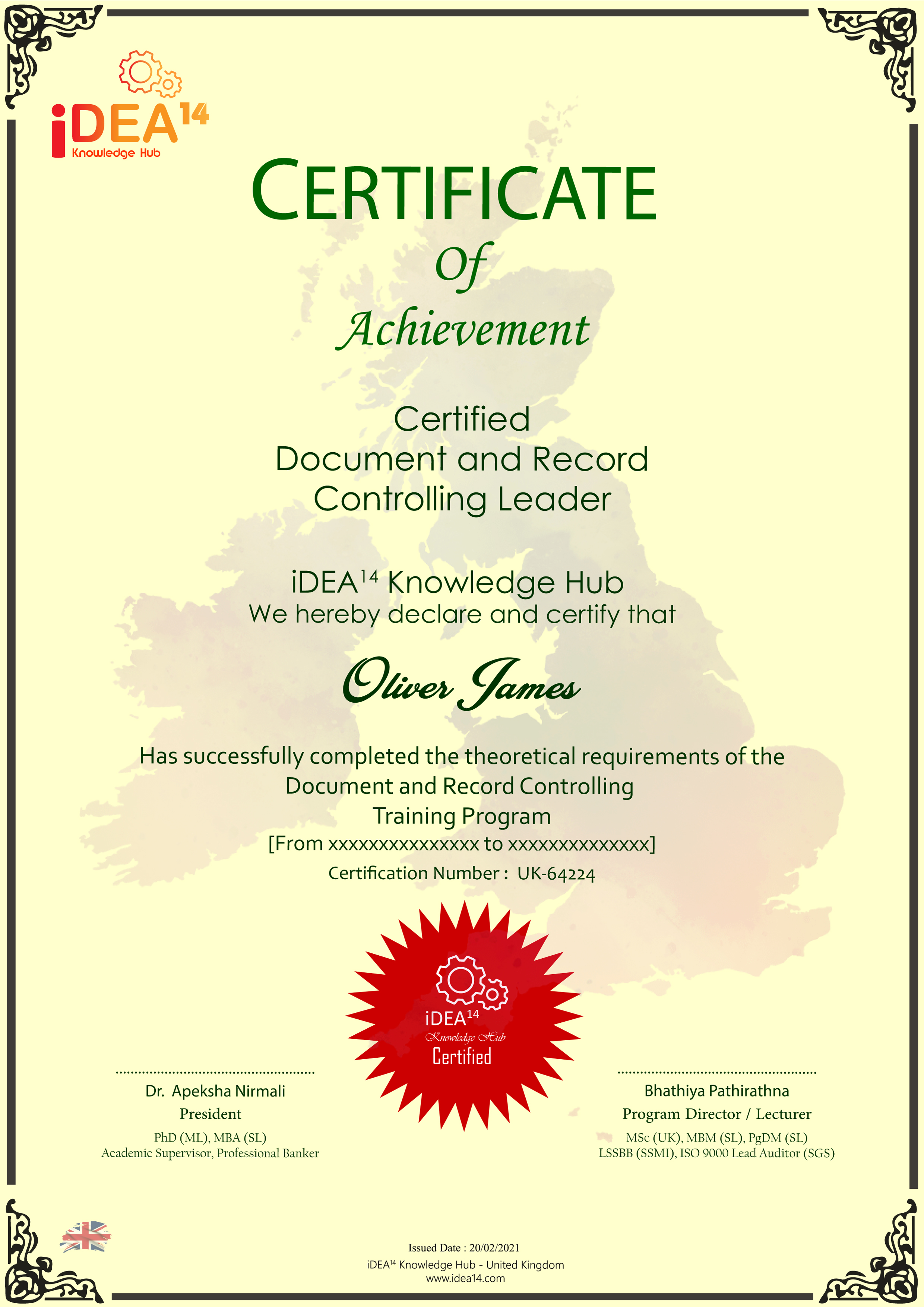 Certificate 1